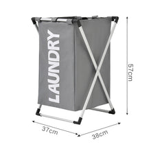 Load image into Gallery viewer, Shushi new arrival collapsible laundry Hamper home organizer foldable three Grid home laundry basket Classifier extra big Basket