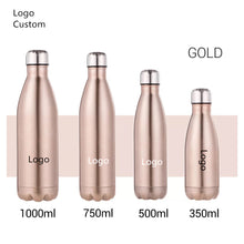 Load image into Gallery viewer, LOGO Custom Stainless Steel Water Bottle Thermos Bottle Vacuum Flasks Thermoses Cup Bottle For Water Coffee